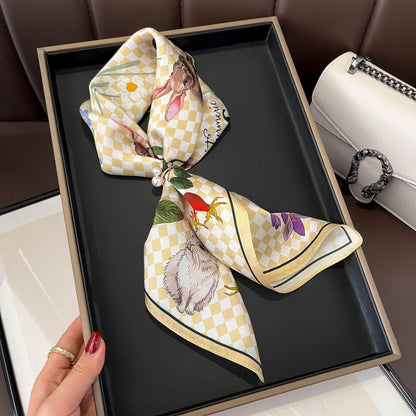 Buy Beige Silk Square Scarf for Women Versatile & Easy to Style