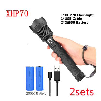 USB Charging Zoom P50 Flashlight – High Power LED Torch