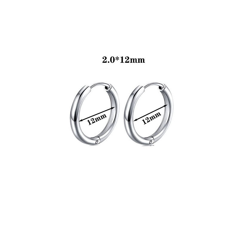 Buy Stainless Steel Coil Earrings – Simple Modern Style