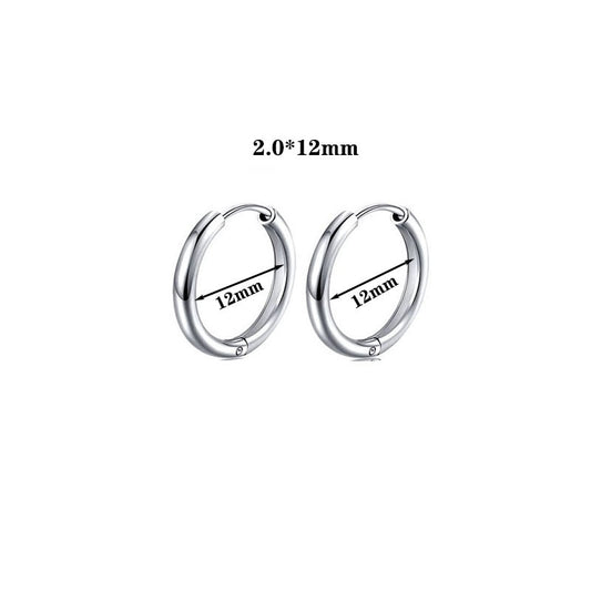 Buy Stainless Steel Coil Earrings – Simple Modern Style