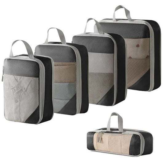 Compression Packing Cubes for Suitcases and Travel Bags Set