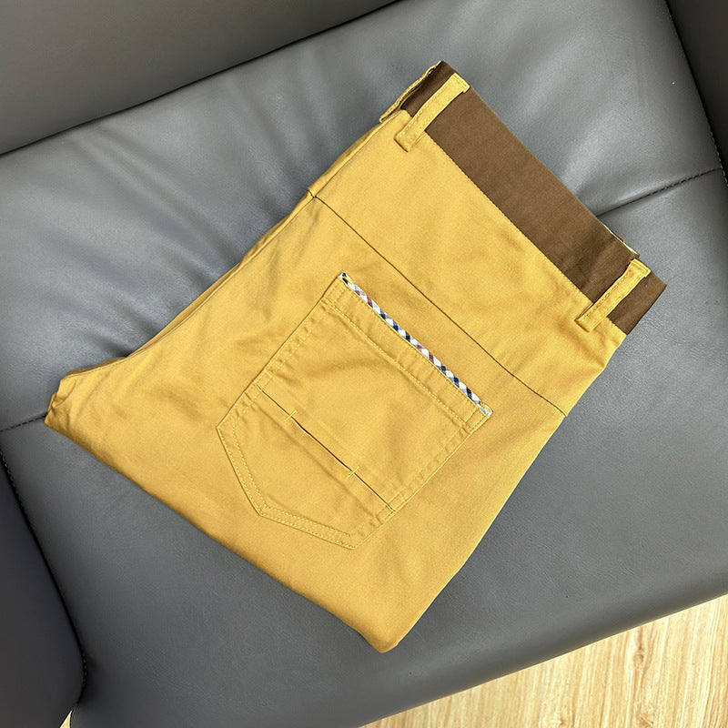 Buy Men’s Skin-Friendly Breathable Slim-Fit Cropped Pants
