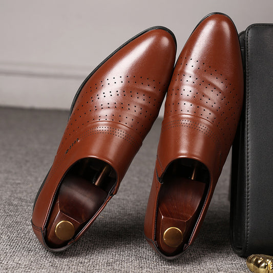 Buy Casual Pointed Toe Leather Shoes for Men Stylish Wear Daily