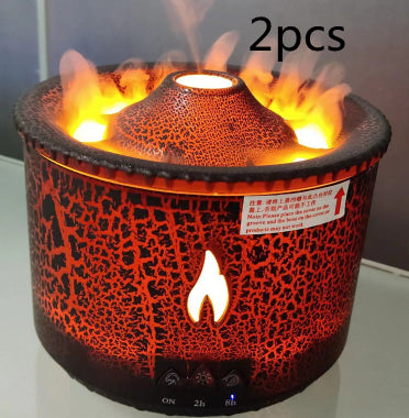Buy Flame Effect Aromatherapy Humidifier with Jellyfish Mist & Timer