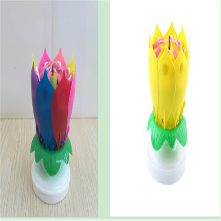 Buy First Musical Lotus Candle Colorful Birthday Cake Decor