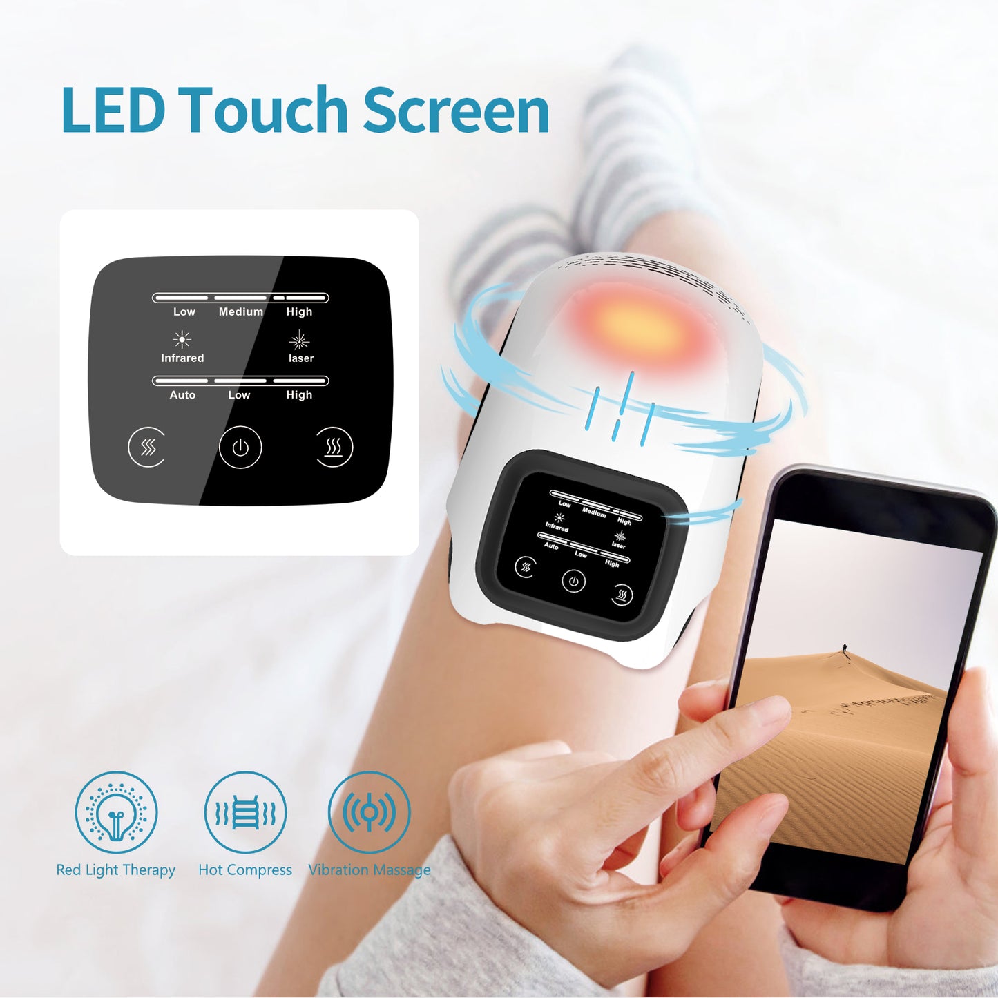 Intelligent Knee Massager with Heating Pain Relief Device