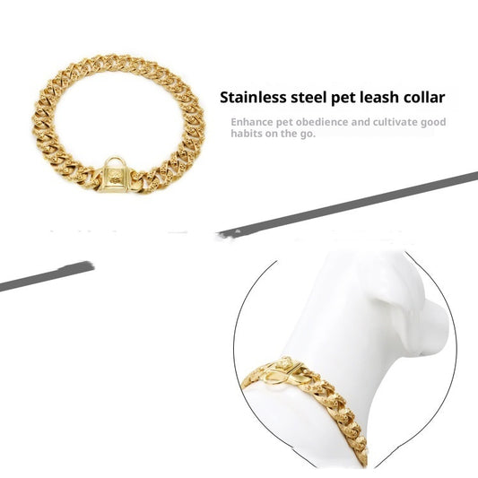 Stainless Steel Skull Dog Collar Necklace