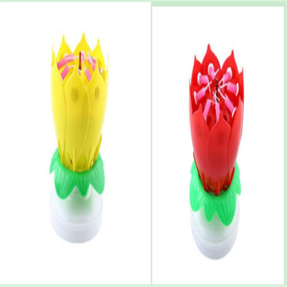Buy First Musical Lotus Candle Colorful Birthday Cake Decor