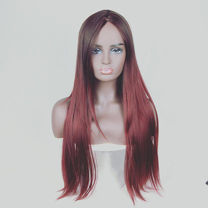 Long Straight Fashion Gradient Fake Hair Stylish Hair Extension