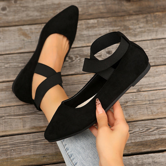Lightweight Retro Women's Shoes Comfortable Round-Toe Design