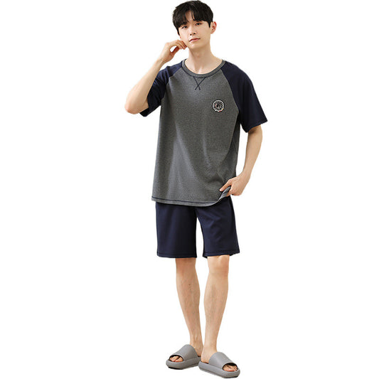 Men’s Soft Short-Sleeve Plus Size Pajamas Suit Comfortable Fit