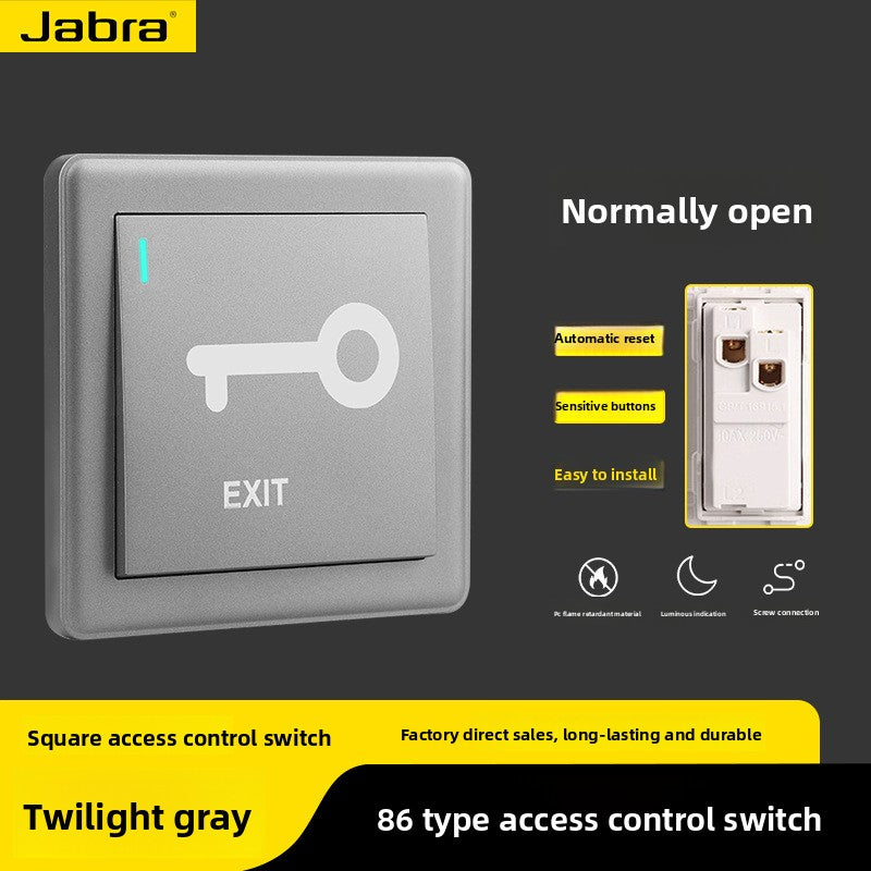 86 Type Wall Mounted Access Control Switch Panel