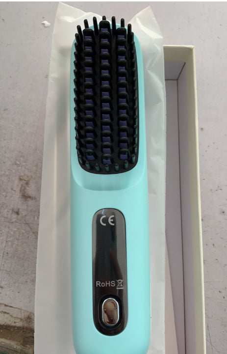 2-in-1 Hair Straightener Brush Wireless Fast Heating Comb