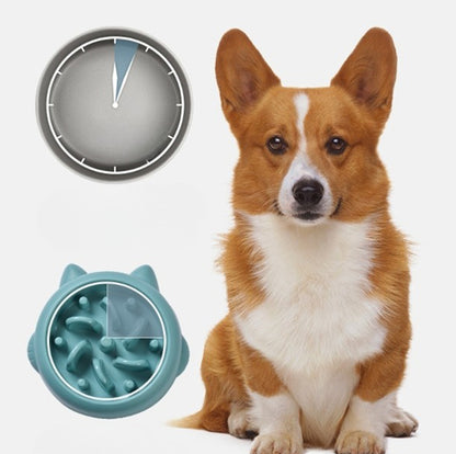 Pet Dog Cat Slow Feeder Bowls – Anti-choking Eating Plate