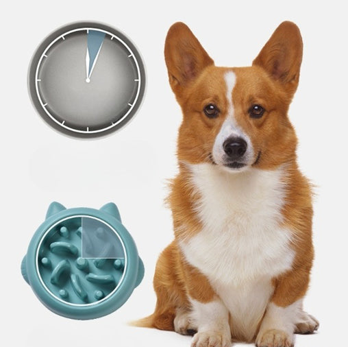 Pet Dog Cat Slow Feeder Bowls – Anti-choking Eating Plate