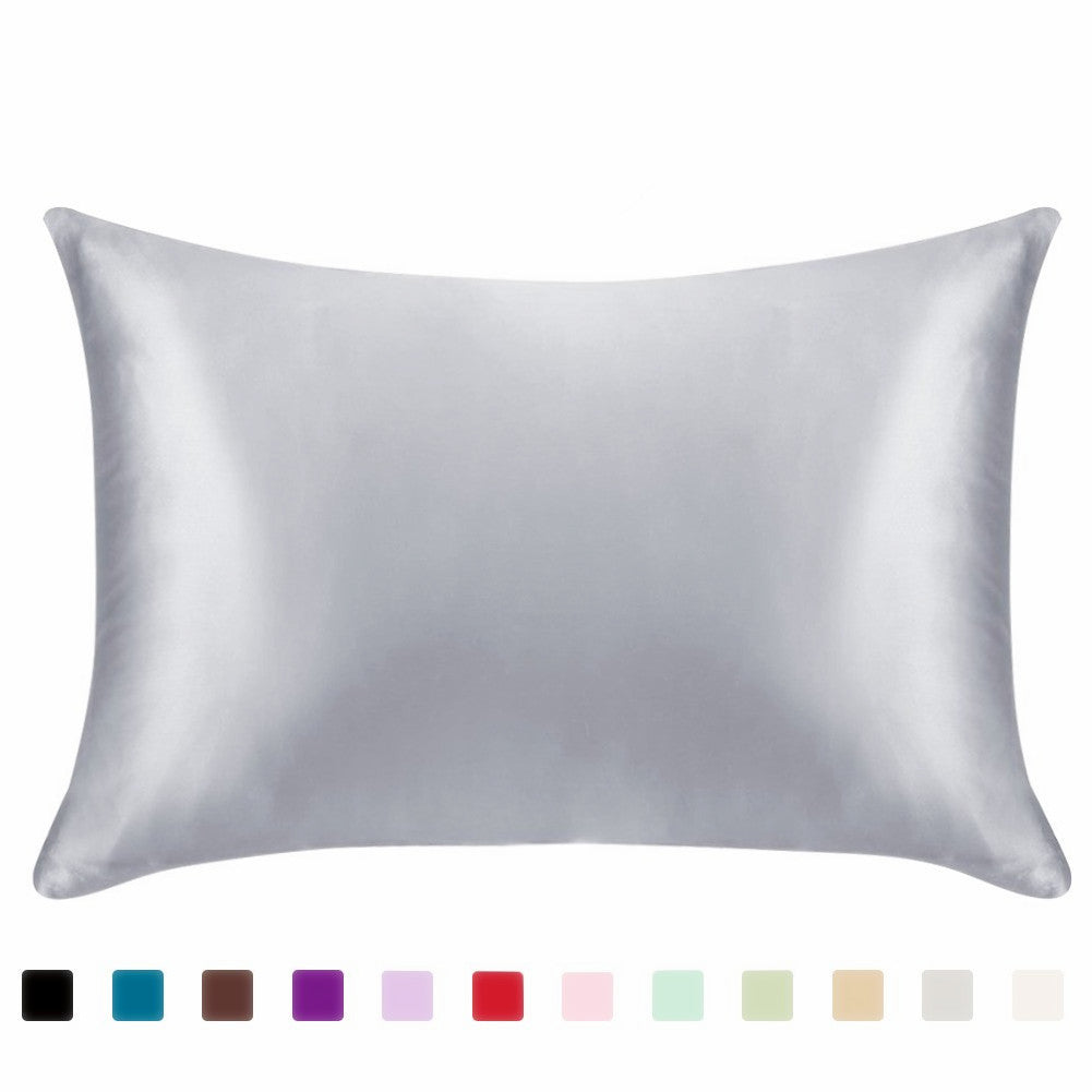 Satin Solid Color Pillowcase Simulation Silk Ice Silk Single