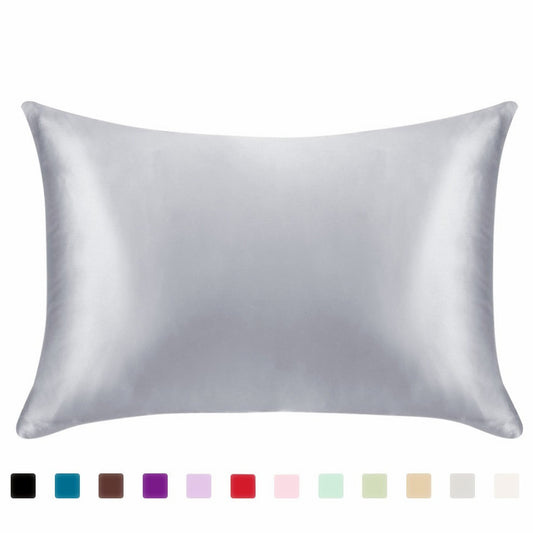 Satin Solid Color Pillowcase Simulation Silk Ice Silk Single