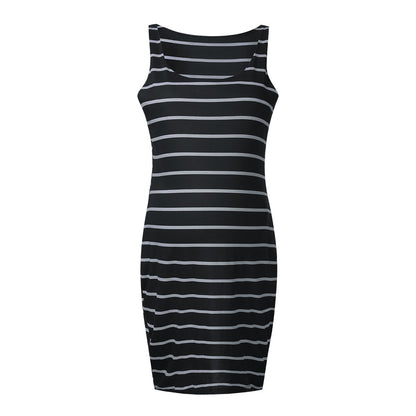 Striped Maternity Dress Versatile Vest Dress Expecting Mothers