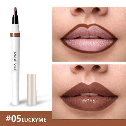 Lip Liner and Gloss Dual Set for Smooth, Long-Lasting Color