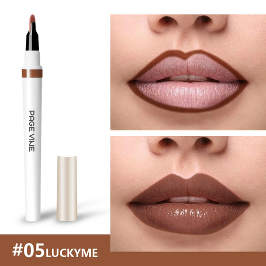 Lip Liner and Gloss Dual Set for Smooth, Long-Lasting Color