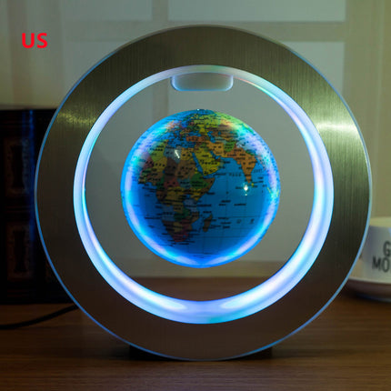 Buy Magnetic LED Globe – Floating Rotating Desk Light with LED Glow