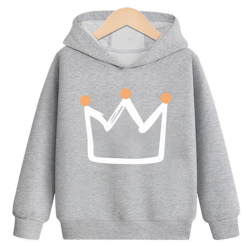 Buy Crown Hooded Plus Velvet Sweatshirt – Stylish Warm Hoodie