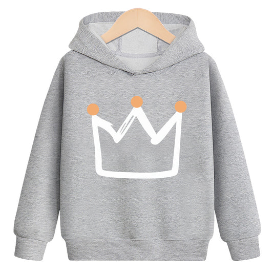 Buy Crown Hooded Plus Velvet Sweatshirt – Stylish Warm Hoodie
