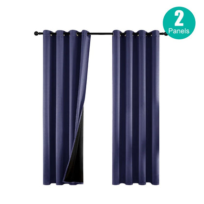 Polyester Grommet Thermal Blackout Curtains 52×63 In Set of 2