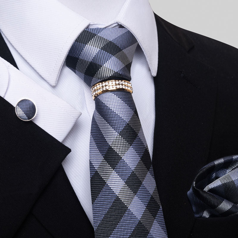 Multi Colored Striped Floral Mens Tie for Formal Party Wear