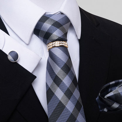 Multi Colored Striped Floral Mens Tie for Formal Party Wear