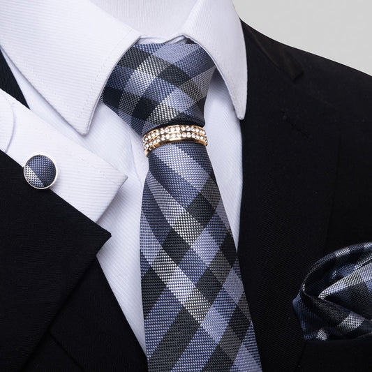 Multi Colored Striped Floral Mens Tie for Formal Party Wear