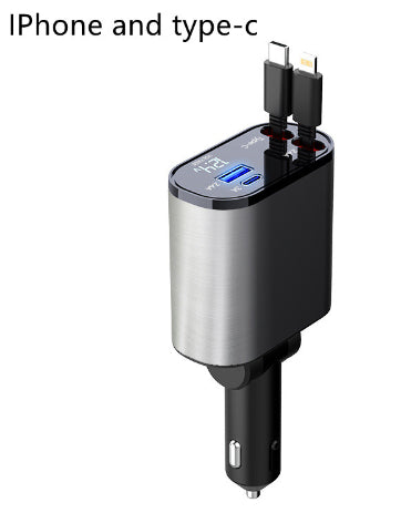 Metal Car Charger 100W Fast USB & TYPE-C Adapter for Your Car
