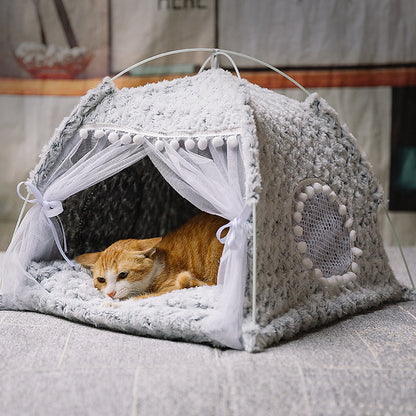 Buy Semi-Enclosed Pet Bed – Cozy Sleeping Space for Dogs & Cats