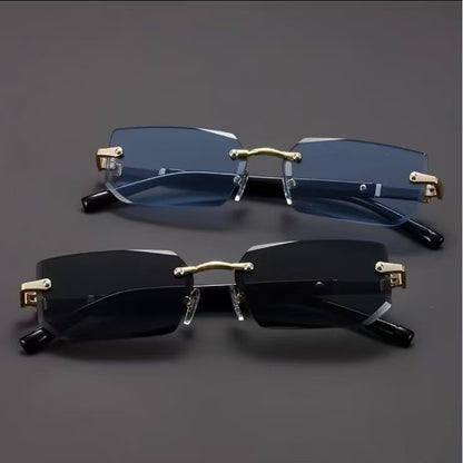 UV400 Frameless Metal Sunglasses for Stylish Sun Protection