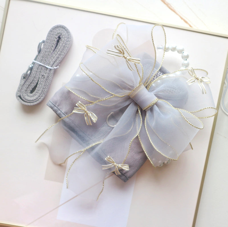 Bow Knot Pet Clothes with Tie – Comfortable & Fashionable for Pets