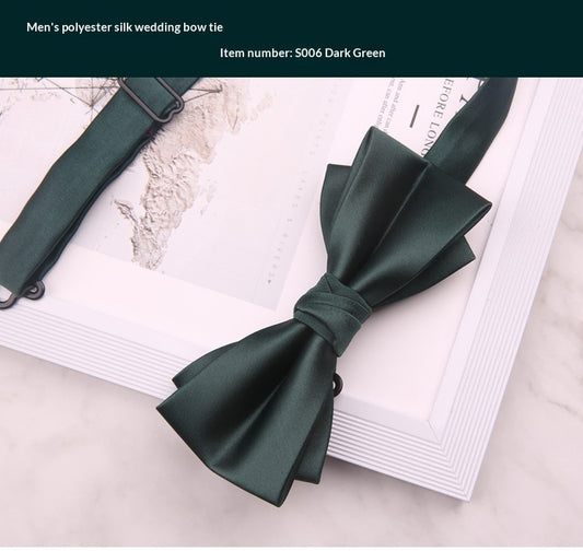 Mens Premium Polyester Wedding Bow Tie for Special Occasions