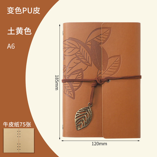 Creative Vintage Leaves Travel Diary Notebook Stationery