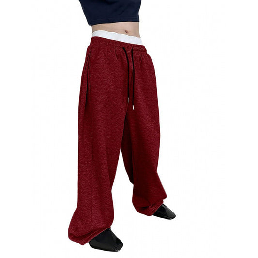 Buy Men’s Drawstring Waist Wide-Leg Loose Pants for Comfort