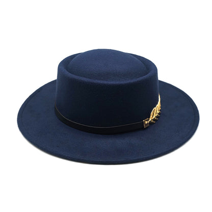 Retro AutumnWinter Wide-Brimmed Wool Jazz Hat for Winter