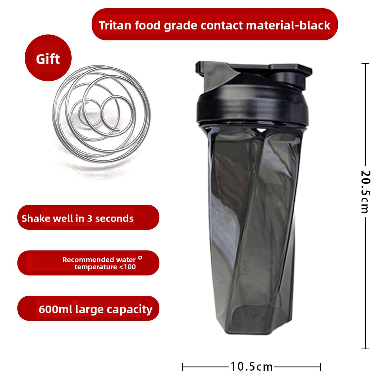 Tritan Protein Shaker Cup Durable Bottle for Gym Drinks Now