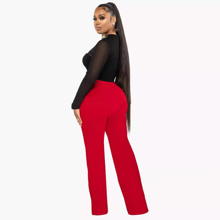 Buy Fashionable Straight-Leg Pants With a Back Zipper for Women