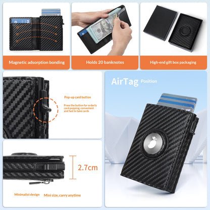 Three-Fold Leather Wallet Men Multi Functional Card Holder