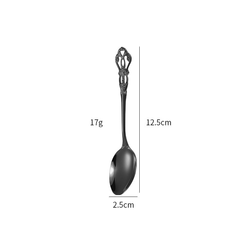 Gold Plated Stainless Steel Spoon Western Dinnerware Set