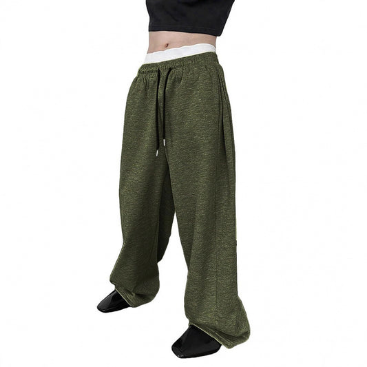 Buy Men’s Drawstring Waist Wide-Leg Loose Pants for Comfort