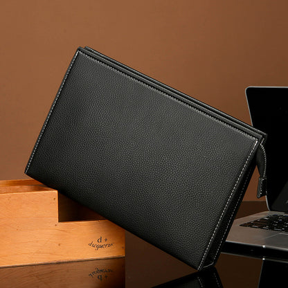 Men’s Soft Leather Clutch Briefcase Stylish Business Handbag