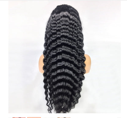 Human Hair Deep Wave Lace Frontal Wigs 13x4 28 & 30 Inch
