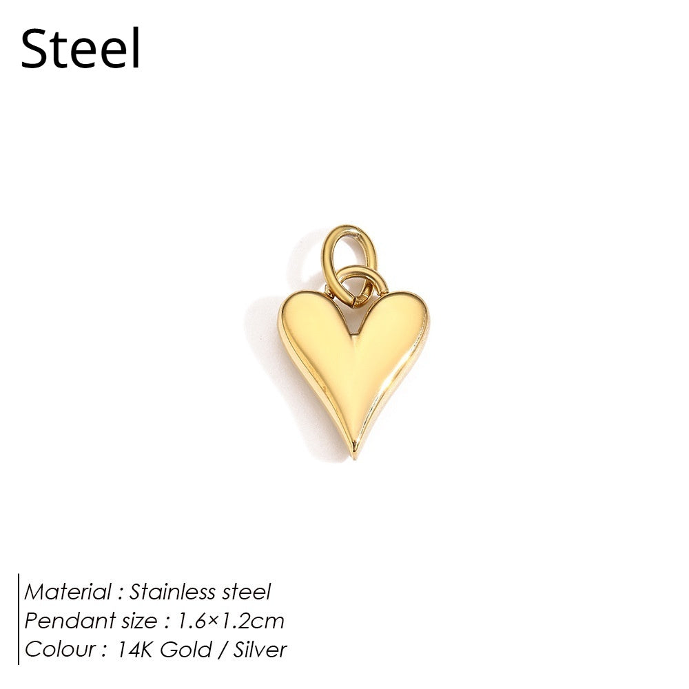 Stainless Steel Necklace Ring Earrings Set with Diamonds
