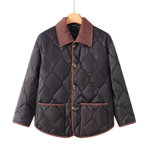 Buy Women’s Mid-Length Cotton Coat With Fur Collar for Winter