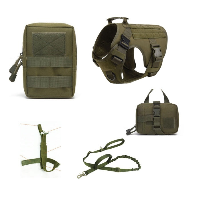 Buy Pet Dog Harness Tactical K9 Training Vest and Leash Set