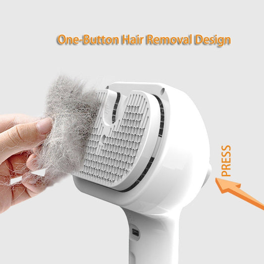 Self-Cleaning Pet Hair Brush – Dematting Grooming with Mist